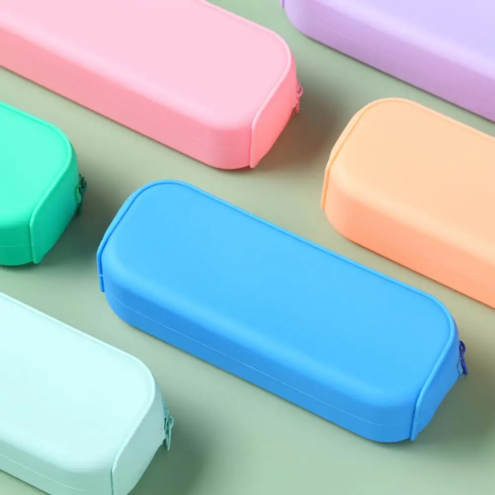 

Водонепроницаемый Мягкий силиконовый карандаш, школьный ученический пенал на молнии, большая емкость, канцелярские принадлежности, сумка для хранения макияжа, органайзер, подарок для детей