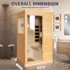 Far Infrared Sauna Home Saunas Room 800W/110V Low-EMF Canadian Hemlock Wood Indoor Dry Sauna for Home with Control Panel 3