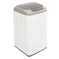 Compact Washer with 8 Automatic Cycles Portable Laundry Machine with Sink Attachment Apartment Friendly Easy Operation Stainless 1