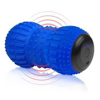 Vibration peanut massage ball is suitable for plantar fasciitis, 4-speed relief of muscle pain, deep tissue therapy for myofasci