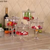 Transparent Glass Storage Jars Decorative Fruit Bowl Candy Pot Crystal Storage Jar with Lid Kitchen Spice Organizer 1