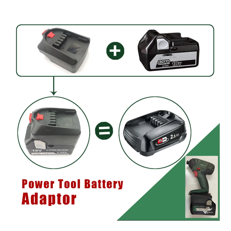 Adapter for Hitachi & Hikoki 18V Li-Ion Battery Convert to Bosch PBA 18V  Battery