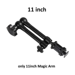 Adjustable Metal Articulating Arm with Super Clamp for Photography Accessories (11 inch Magic Arm)