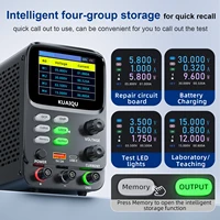 KUAIQU Lab Teste Curve DC Power Supply TFT 5-Digit Bench Voltage Regulator 30V 10A 5A 300W Adjustable OCP OVP Switching Source - Image 5