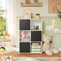 Деревянный книжный шкаф, книжная полка, офисный шкаф для хранения документов, витрина для хранения книг с 6 отделениями для гостиной, спальни, органайзер — изображение 5