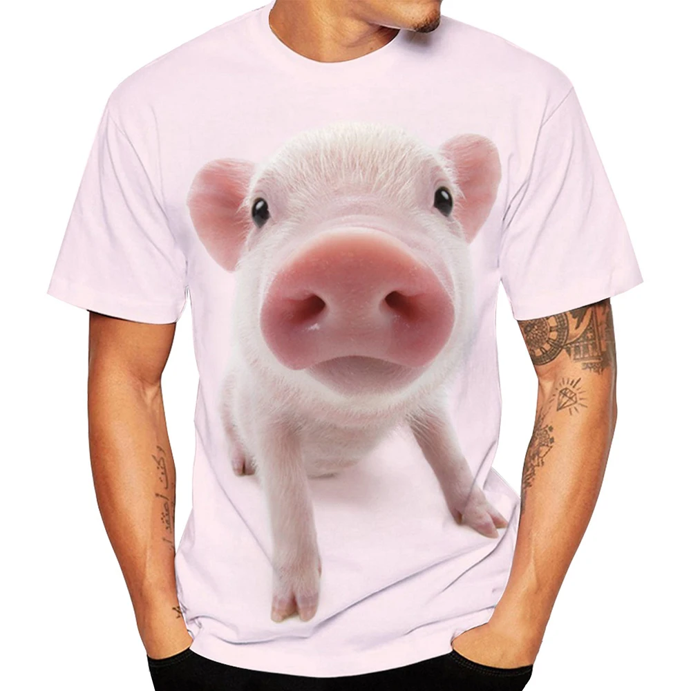 Summer-New-Funny-Pig-T-Shirts-Cute-Animal-3D-Print-Streetwear-Men-Women ...