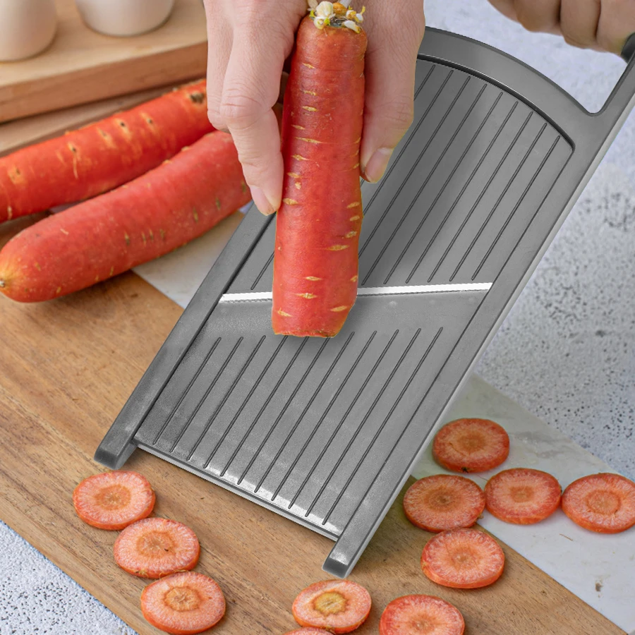1PC potato slicer Household multi-functional slicer Stainless steel hand-held vegetable and fruit slicer hanging kitchen tools 5