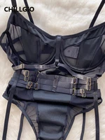 CHILLGIO Women Lace Bodysuits Lingerie Fashion Tight One Piece Combination Catsuits Hot Slim Sexy Fashion Intimate Mesh Rompers - Image 4