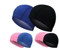 Ultra thin Bathing Caps Free Size Comfortable Swimming Caps For Men Women Elastic Nylon Ear Protection Long Hair Swimming Hat 1