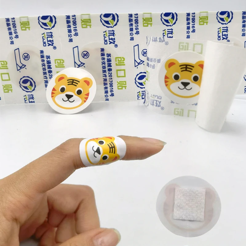

50Pcs/lot Cute Water Resistant Wound Round Patches Bandage Self-adhesive Plaster Dressing Healing Band Aid Bandaids for Children