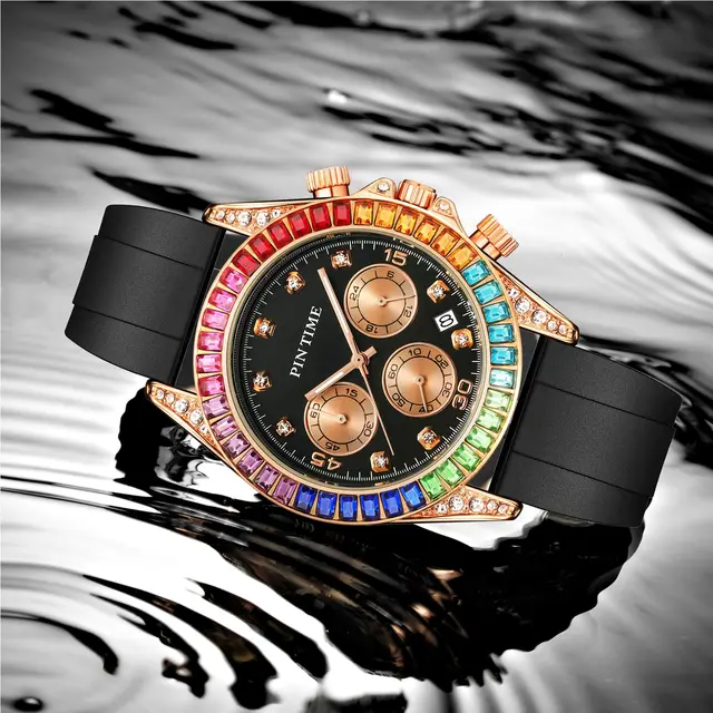 LIGE Orologio Da Uomo Cronografo Movimento Al Quarzo 30 ATM