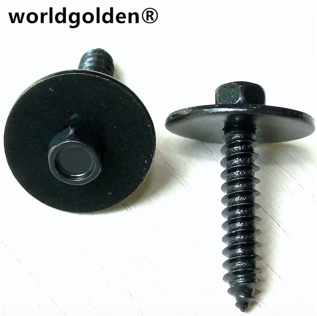 Worldgolden 100pcs Fasteners Fenders Side Skirt Guard Clips For Ford