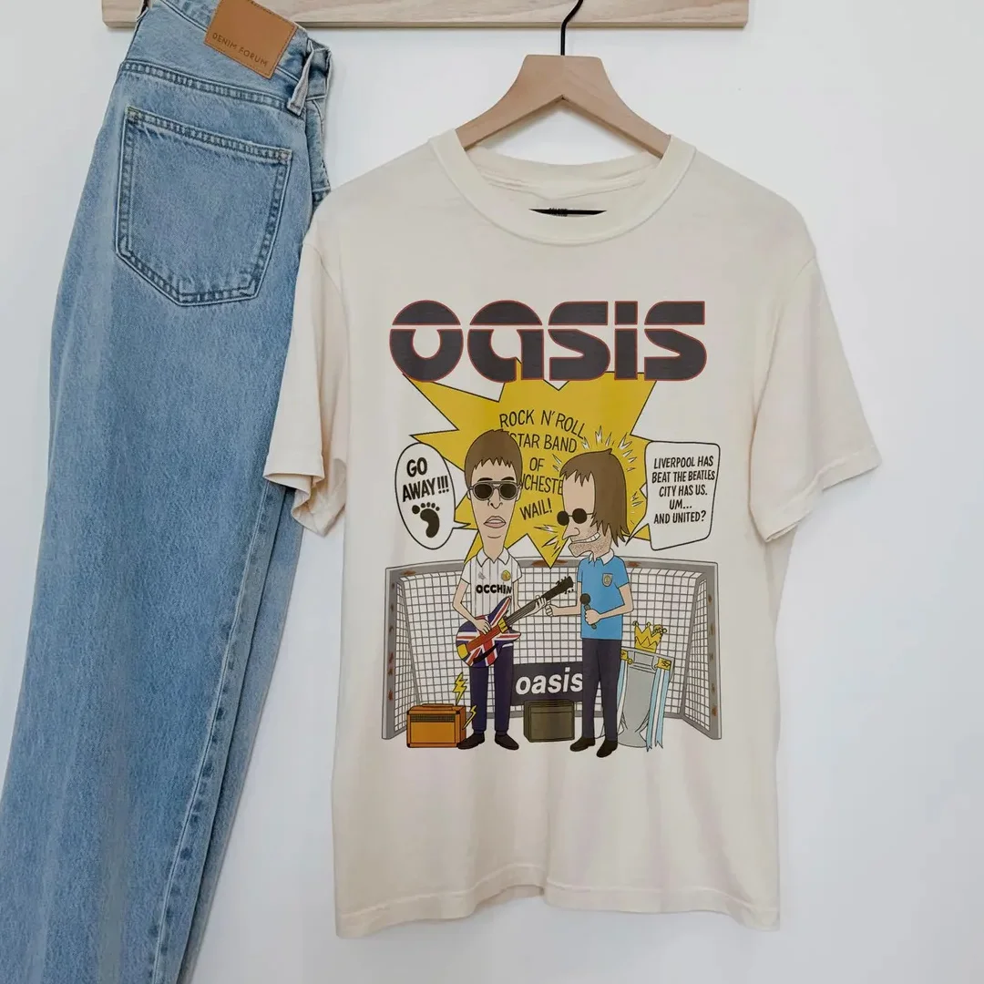 Vintage British Music Albums Graphic T-Shirt - Unisex Crew Neck Short Sleeve Tee