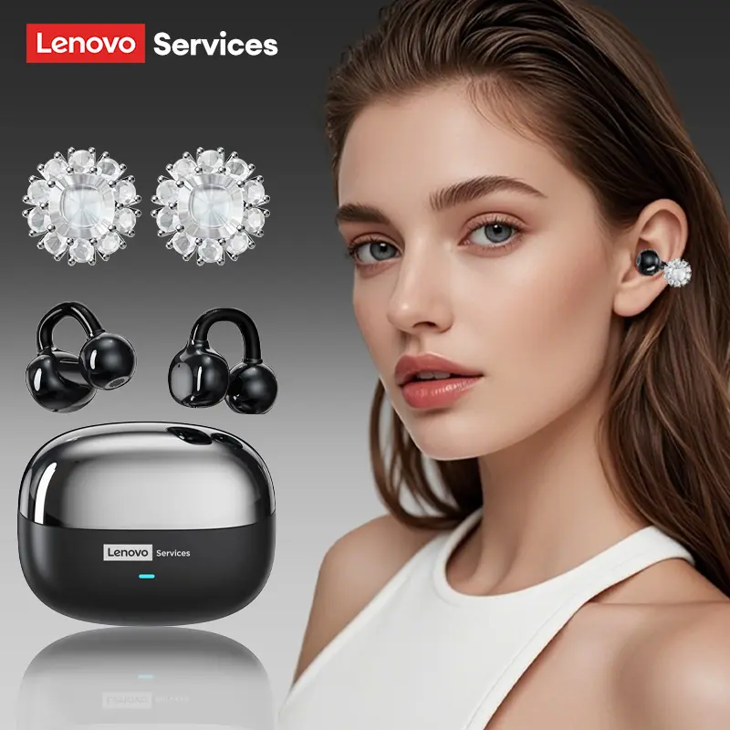 Choice Lenovo LE302 OWS Ear clip Wireless Earphones Low Latency HD Call Bluetooth Headphones HiFi Music Sport Fashion Earbuds - Image 10