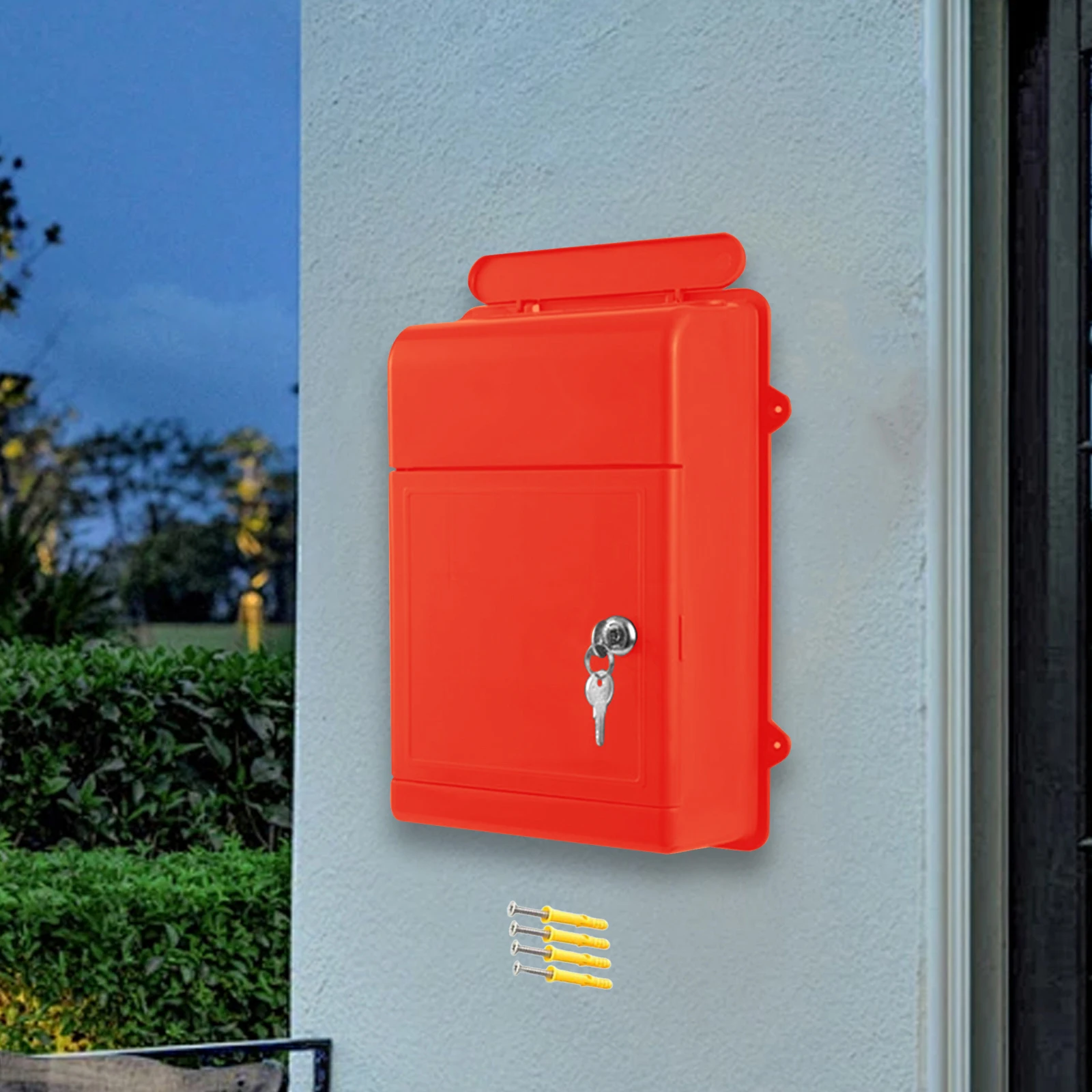 Wall Mount Mailbox Locking Mailbox with Key Suggestions Box Practical for Office Outdoor Building Community Street wall mounted mailbox