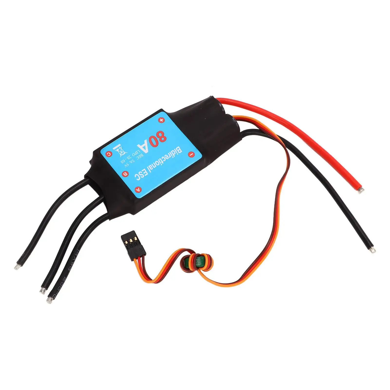 for rc Boat 80A Brushless ESC Stable Durable Reversing Function Auto Learning 5V 5A