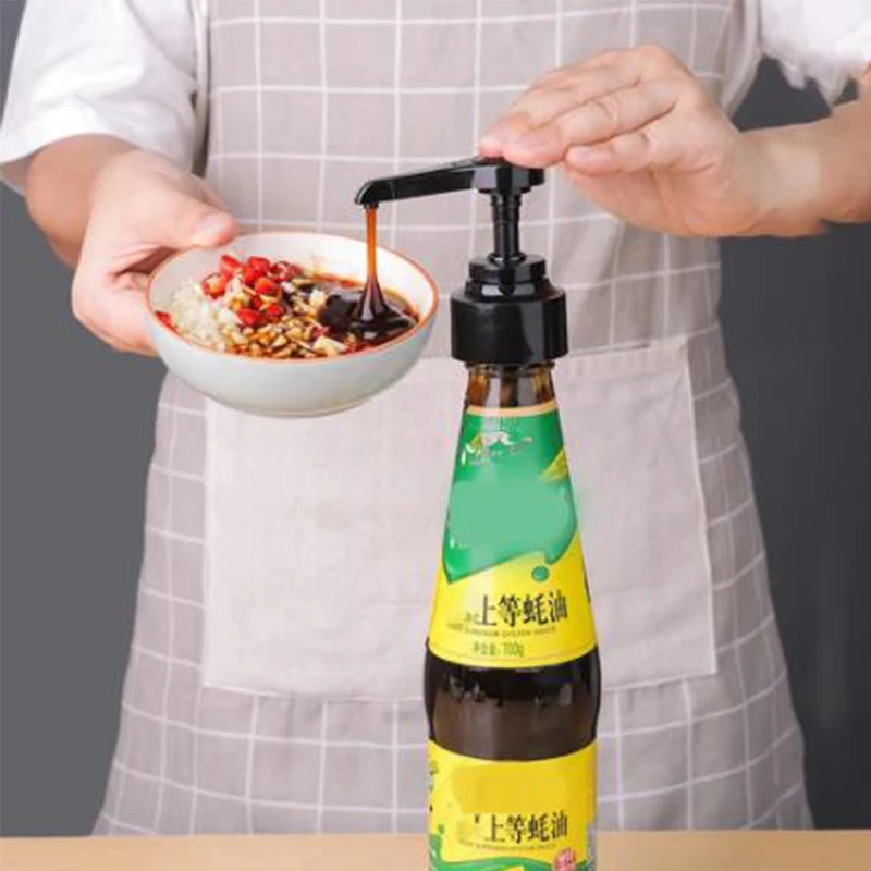 

1 Pcs Fuel Consumption Press Nozzle Press Pump Head Plastic Seasoning Bottle Ketchup Press Kitchen Accessories