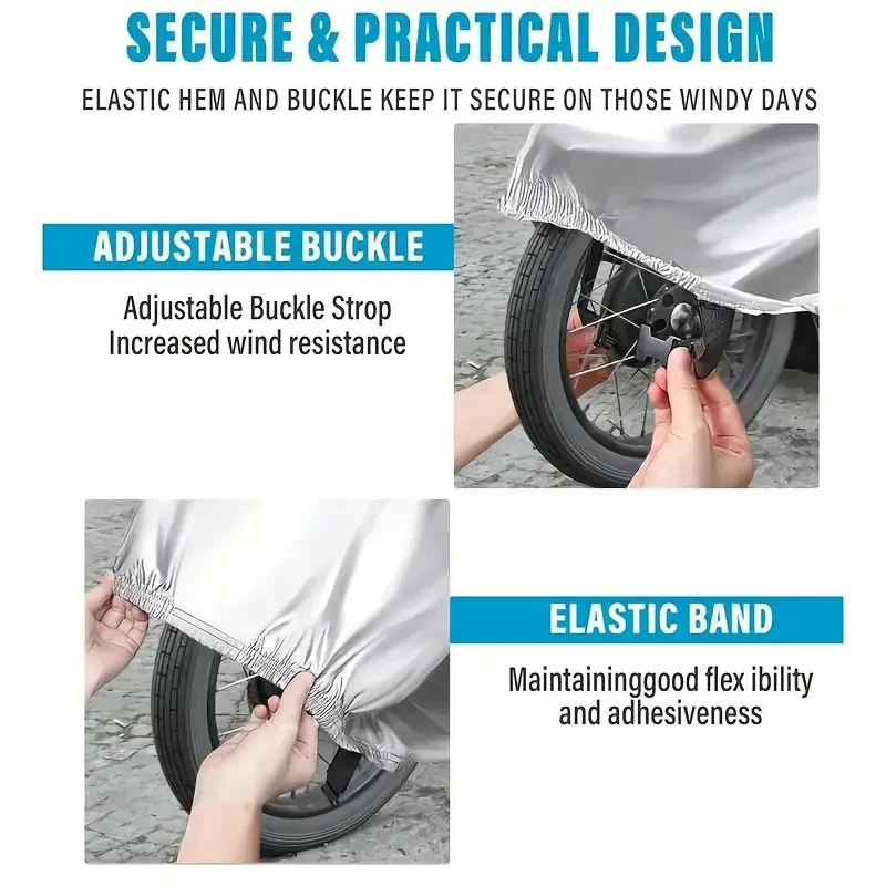 Motorcycle Bike Cover Waterproof All Season Dustproof UV Protective Outdoor Indoor Scooter Wear-resistant Fabric Motorbike Cover motorcycle cover