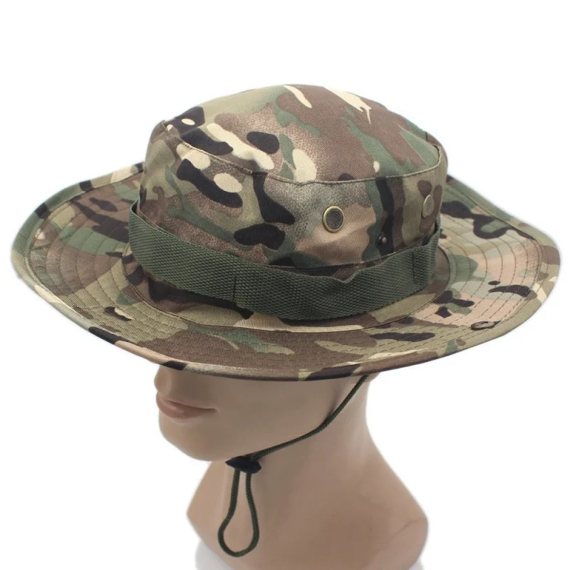 Chapeau seau d'extérieur, chapeau Boonie de Camouflage, chapeau de pêcheur épais, Airsoft, chasse, randonnée, escalade, Camping, casquettes de Sniper tactiques