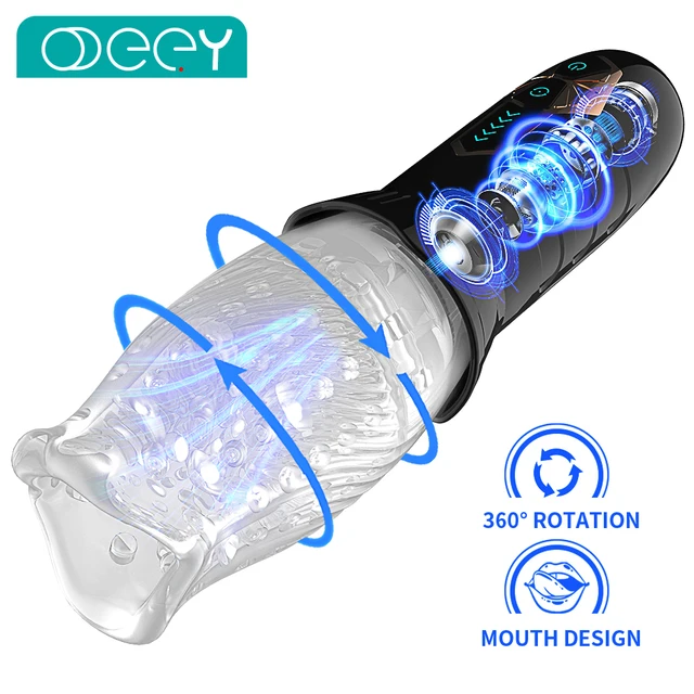 Automatische Rotierenden Männlicher Masturbator Echte Oral Sex Eichel Vibrator Spiral Motion Spinner Tasse Penis Verzögerung Trainer Sex Spielzeug für Männer
