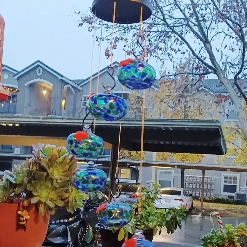 Charming Wind Chimes Hummingbird Feeders Window Bird Feeders for Viewing Bird for Droll Feeder Suction Cup Suet Feeder