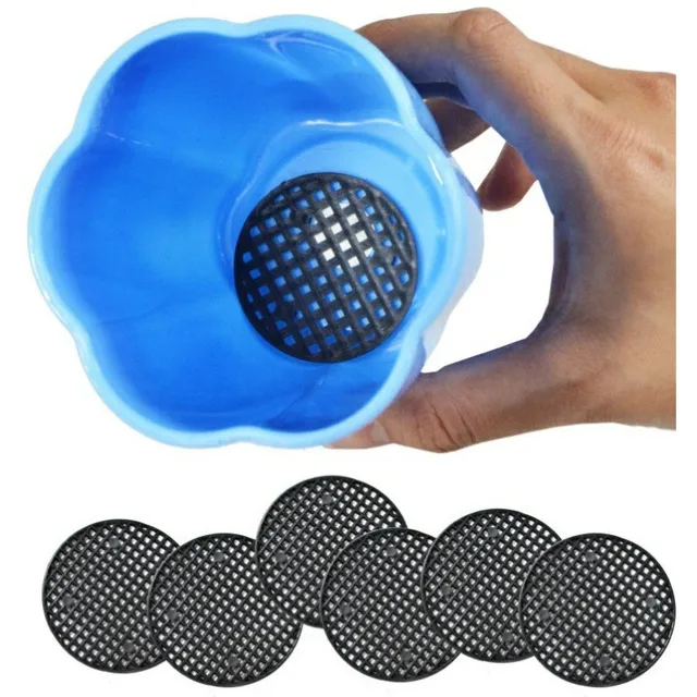 20PCS Flower Pot Hole Mesh Pad Round Bonsai Planter Bottom Grid Mat Drainage Netting Plant Ventilation Trays Garden Supplies 4