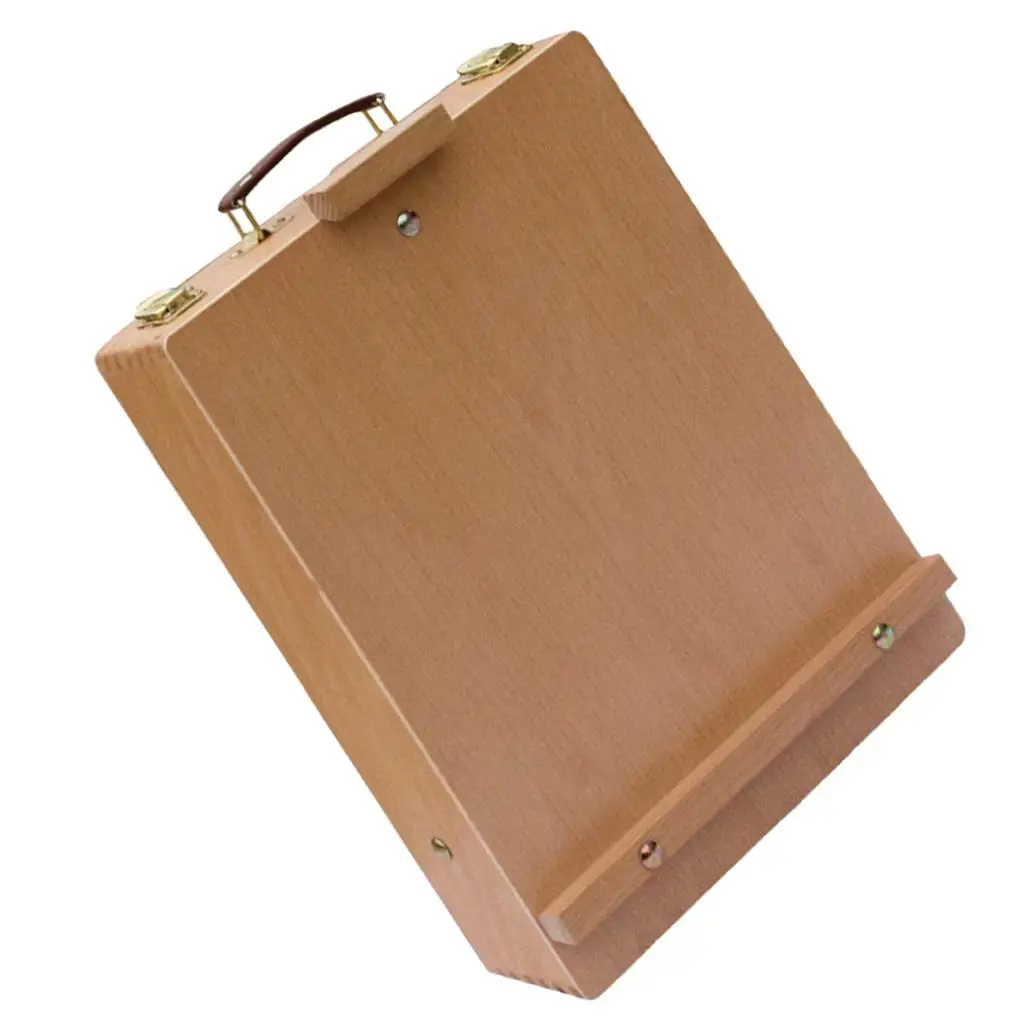 Wood Table Easel Paint Beechwood Portable Wooden Artist Desktop Markers Sketch Pad Drawing Painting