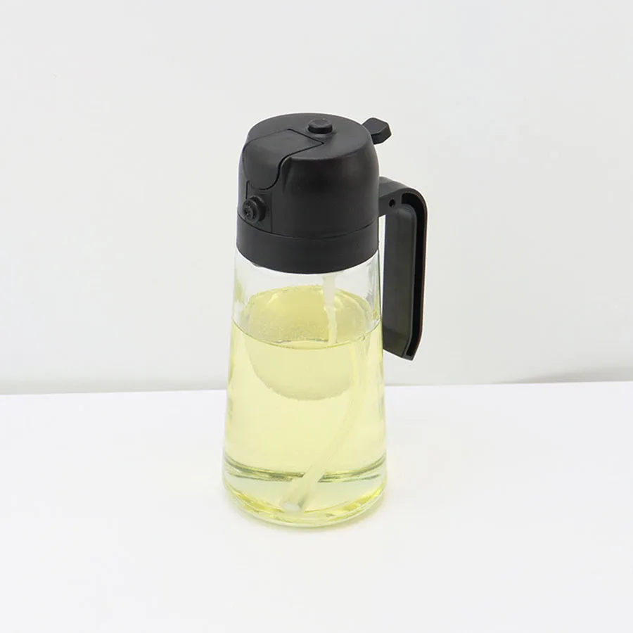 2in1 500ml Glass Oil Sprayer Oil Spray Bottle Oil Tank BBQ Kitchen Baking BBQ Picnic Kitchen Tools for Businesses 6
