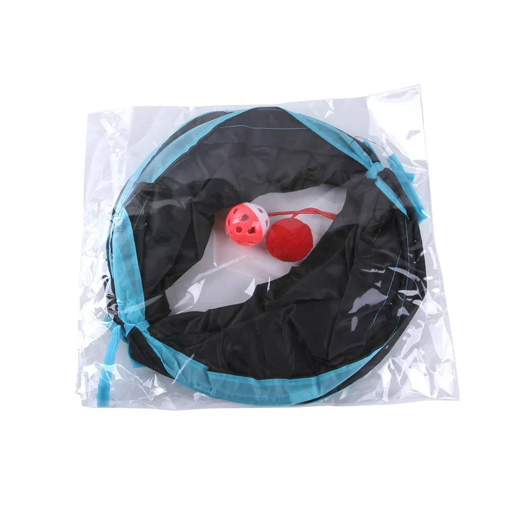 Cat Tunnel Foldable Pet Supplies Cat Play Tunnel Toy Breathable Drill Barrel for Indoor cat tunnel toy