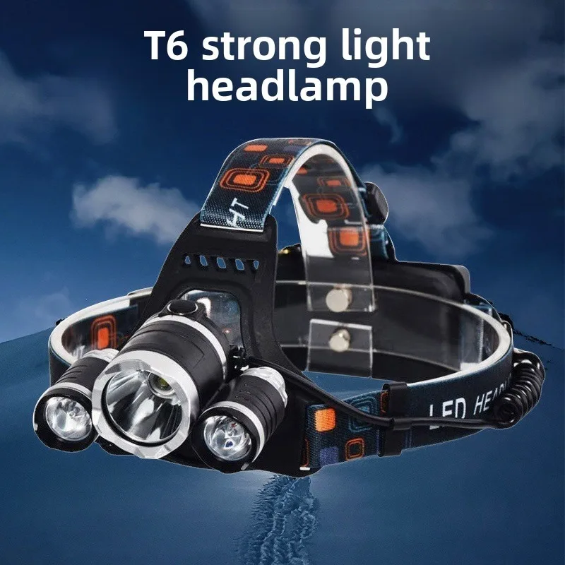 Triple-Beam Ultra-Bright LED Headlamp: Fixed-Focus, Long-Range Illumination