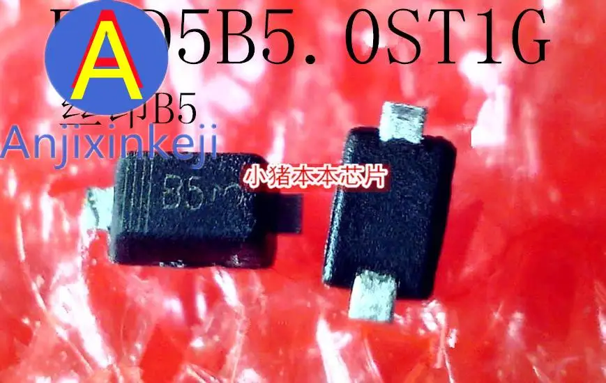 

10 шт., 100% оригинальный новый Шелковый экран ESD5B5.0ST1G B5 SOD-523