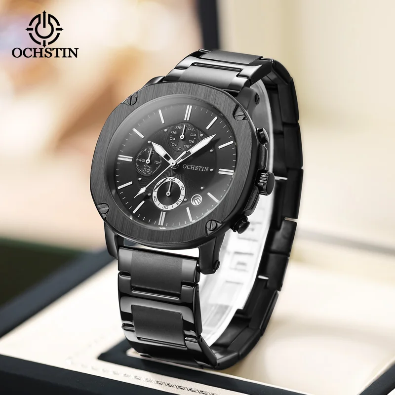 OCHSTIN Hot Model 2024 Sport Street Mariner Series Men's Waterproof Watch Multifunction Quartz Movement Men's Quartz Watch train model ho 1 87 american series electric control simulation digital pw street car tram locomotive with lighting effects