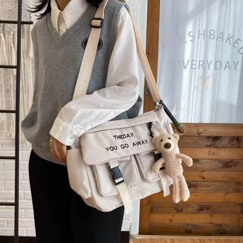 Men's Cross Body Bags, Fashion Japanese Style Student School Bags, Flip Leisure Single Shoulder Bag, Teen Women Messenger Bag