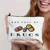 Cartoon Cat Cosmetic Bags Pill Pouches For Medicine Fun Travel Zipper Makeup Bag Medicine Organizer Bag Female Doctor Gifts 2