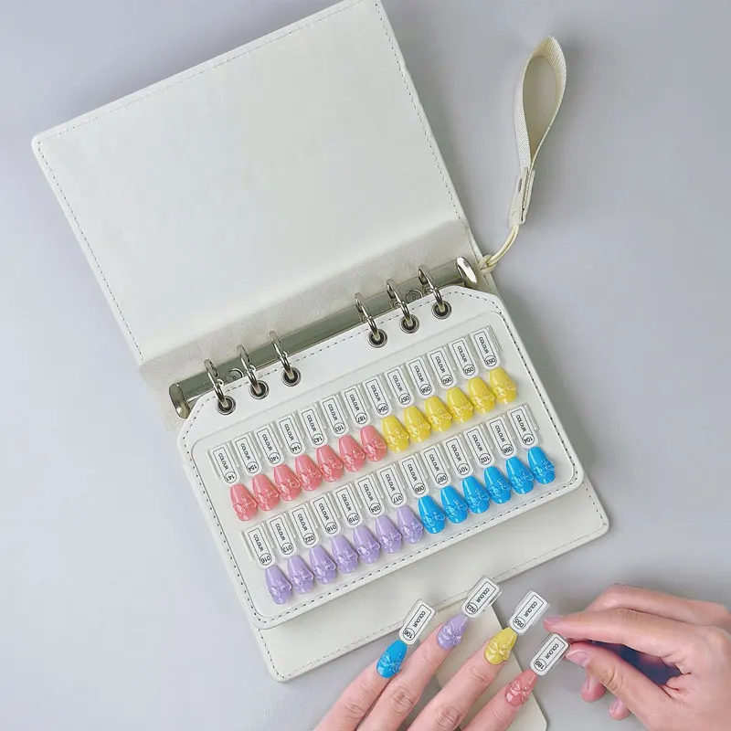 New Upgrade 78-240 Tips Magnetic Nail Art Display Swatch Book With False Nails Gel Color Testing Multi-Functional For Nail Tool
