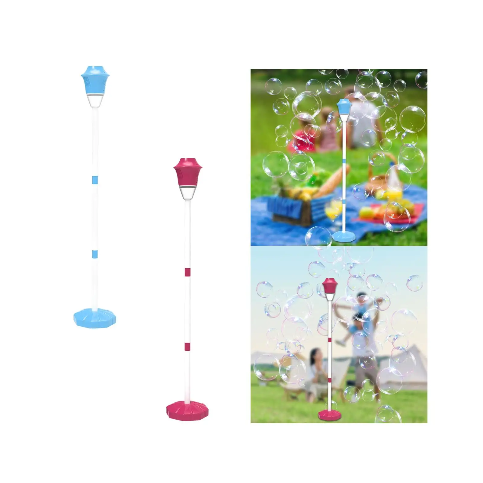 Bubble Maker Toy Standing with Lights & Music Portable Ligheweight 47'' Height Summer Toys for Party Wedding Party Favors Gifts 3