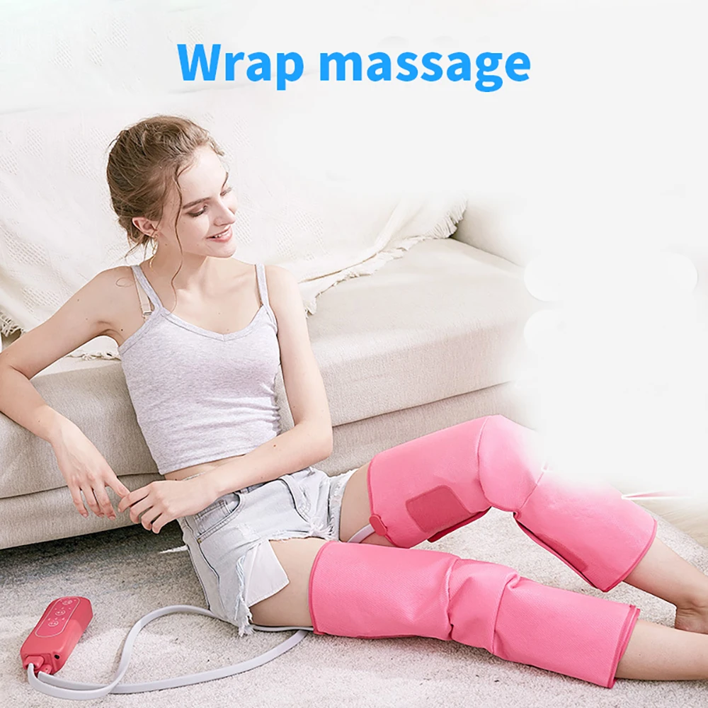 Leg Massager Leg Air Compression Heat Massager Home Electric Elderly Compression Foot Massager Muscle Relax Leg Slimming Tool knee joint massager dh130a warm keeping electric heat compression joint care device home physiotherapy device