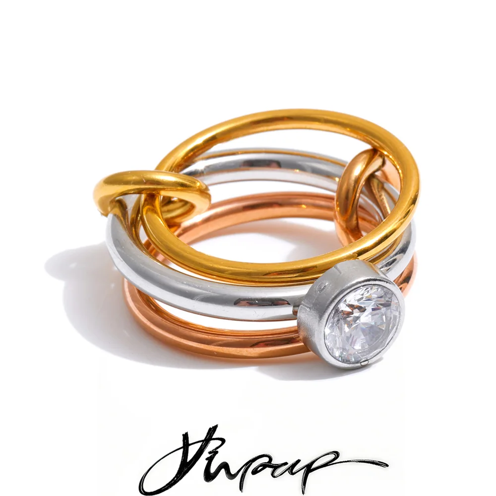 Yhpup Delicate Stainless Steel Ring