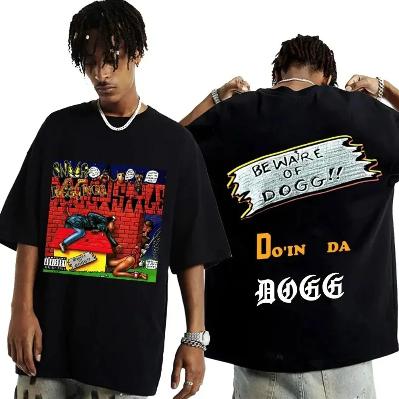 Hot Sale Rapper Snoop Dogg Graphic Funny Print Tees Summer Fashion Cotton Woman T-shirt Y2k Loose Crew Hip Hop Tops T-shirt 3