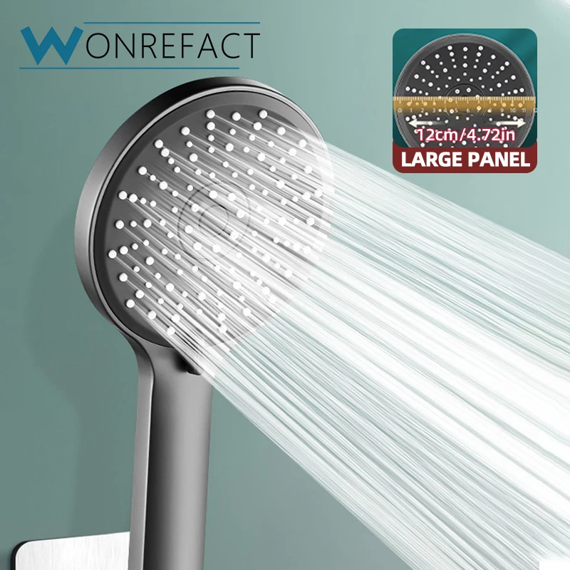 ฝักบัวอาบน้ําแรงดันสูงห้องน้ํา 5 โหมดประหยัดน้ําก๊อกน้ําหัวฉีดอุปกรณ์ห้องน้ํามือถือ Water Saving Shower 1