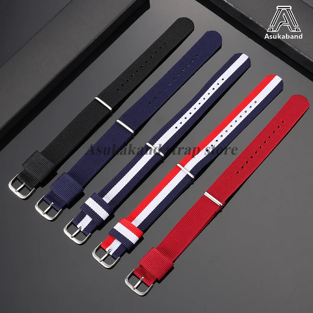 Premium High Density Durable Fabric Braid Nylon Watch Strap - Soft and Sporty Wristband Accessory