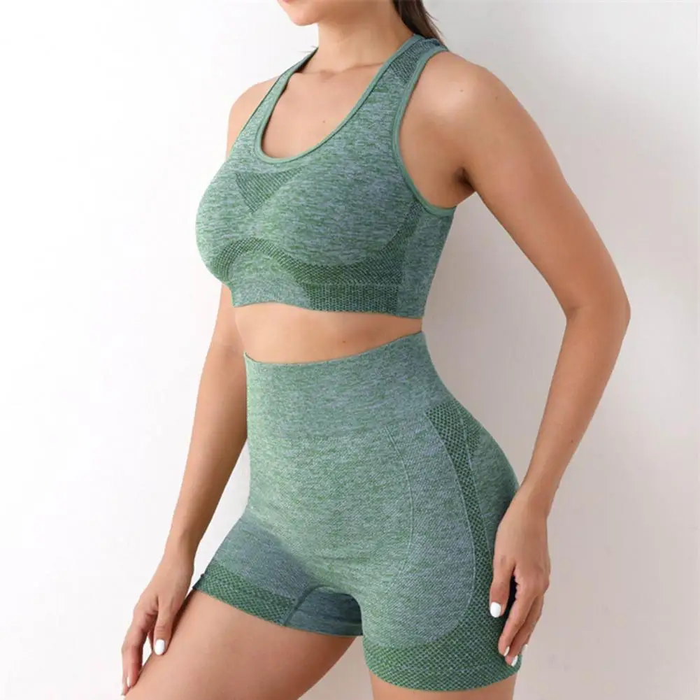 Sports Bra Set Sports Bra Set Women's High Waist Sportswear Set with V Neck Vest Quick Dry Shorts Sleeveless Backless Tracksuit for Active