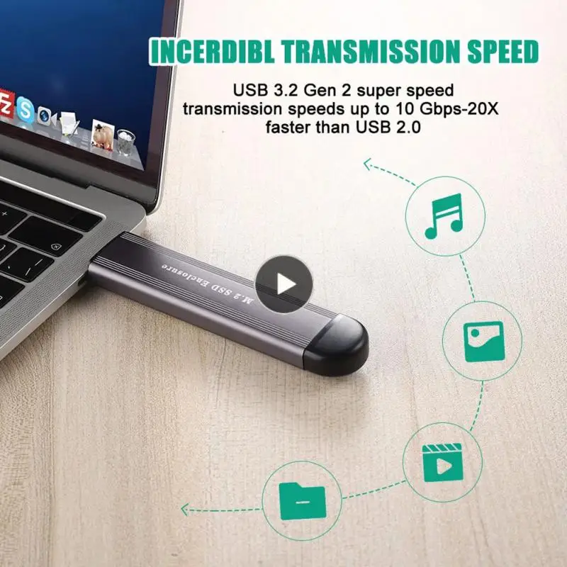M2 Ssd Case Nvme Usb Tipo C Gen2 10Gbps Pcie Ssd Enclosure M.2 Nvme Enclosure M.2 Sata Ngff 6Gbps Solid State Drive Case