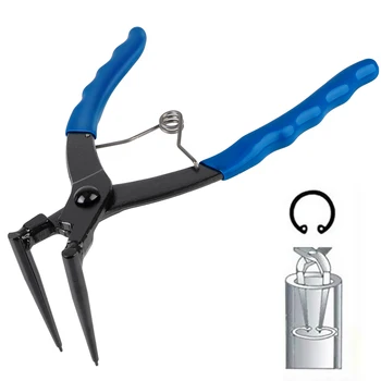 90 Degrees Bending Pliers Long Nose Bent Heavy-duty Cylinder Internal Ring Remover Snap-Ring Pliers Garage Tools Car Accessories 1