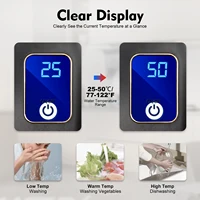 3500W Mini chauffe-eau électrique LCD dispositif d'eau chaude instantanée cuisines eau outil de chauffage rapide 220V pour salles de bains, bureaux, etc. 3