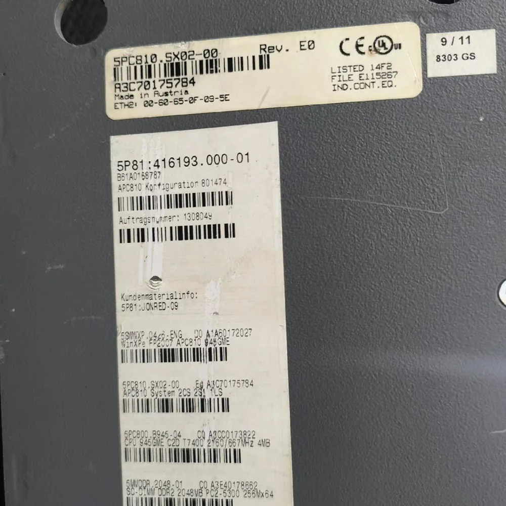 

IN STOCK CONTROLLER SYSTEM 5PC810.SX02-00 GOOD IN CONDITION PLEASE INQUIRY