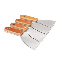 Stainless Steel Cleaning Scraper Non-slip Handle Wood Handle Paint Tools Lay Plaster Materials Scrape Surfaces Cleaning Trowel 2