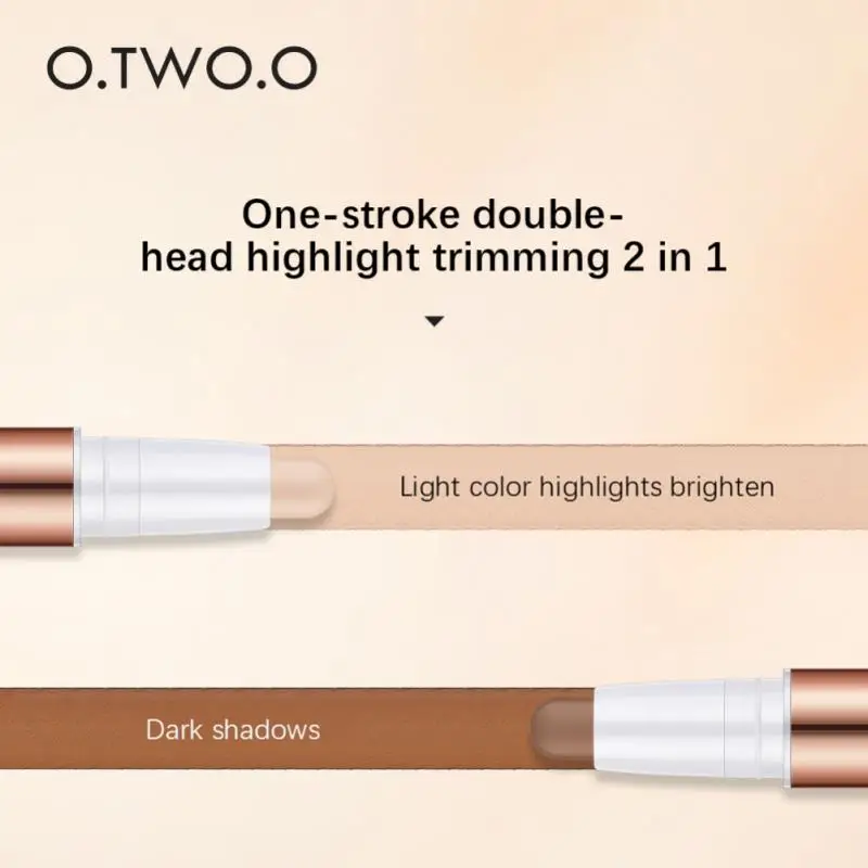 Double-ended Dual-use Contour Stick Nose Shadow Repair Highlighter Powder Concealer Shadow Repair Pen Lasting Makeup Cosmetics sponge head concealer liquid concealer makeup concealer waterproof concealer face concealer contour stick