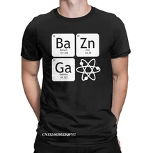 Camisetas De Bazinga y Atom The Big Bang Theory para hombres, camisetas informales de algodón, camisetas de tabla periódica, Tops Harajuku, Idea de regalo
