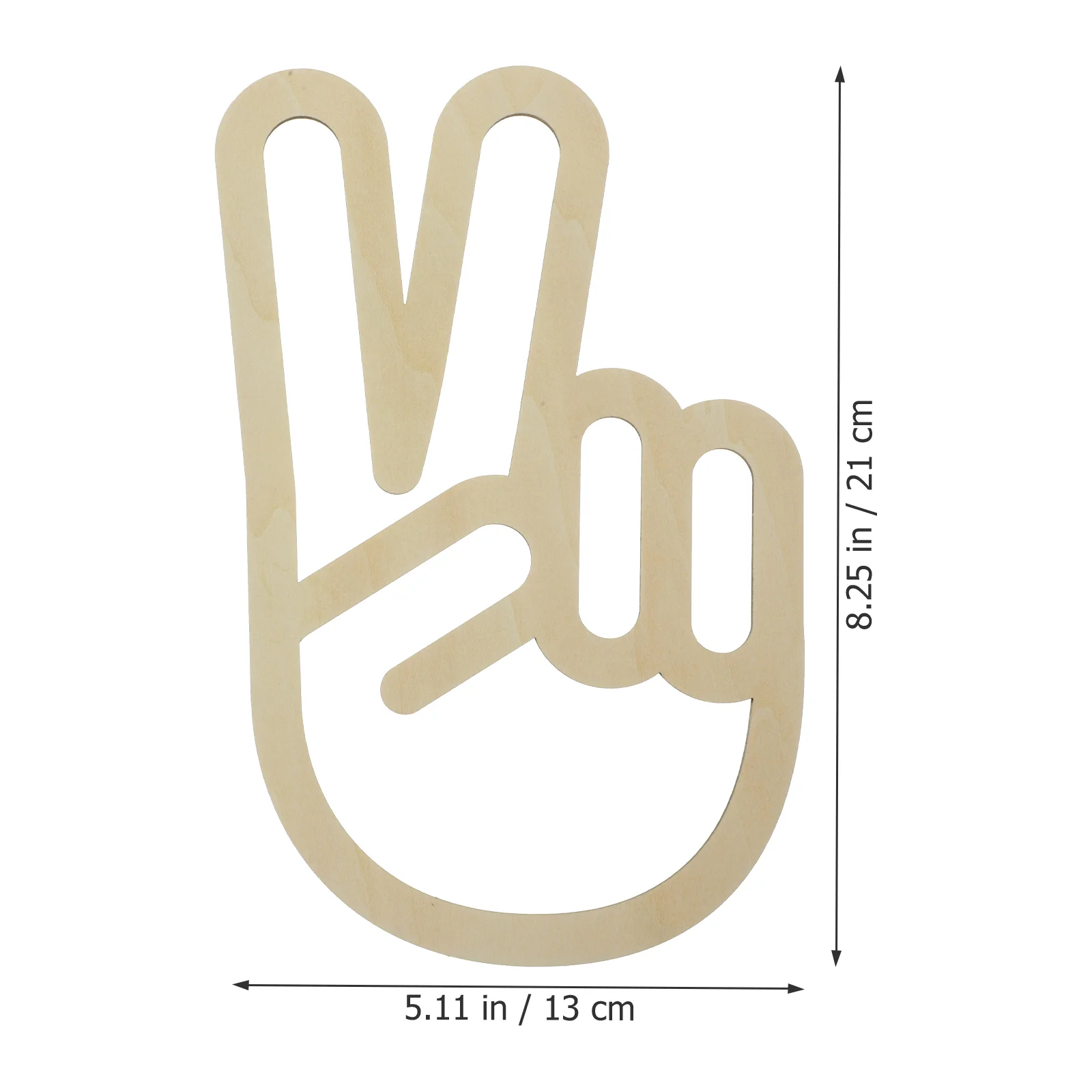Hand Sign Wall Ornament Wooden Gesture Stickers Decal Props Kitchen Decor Office